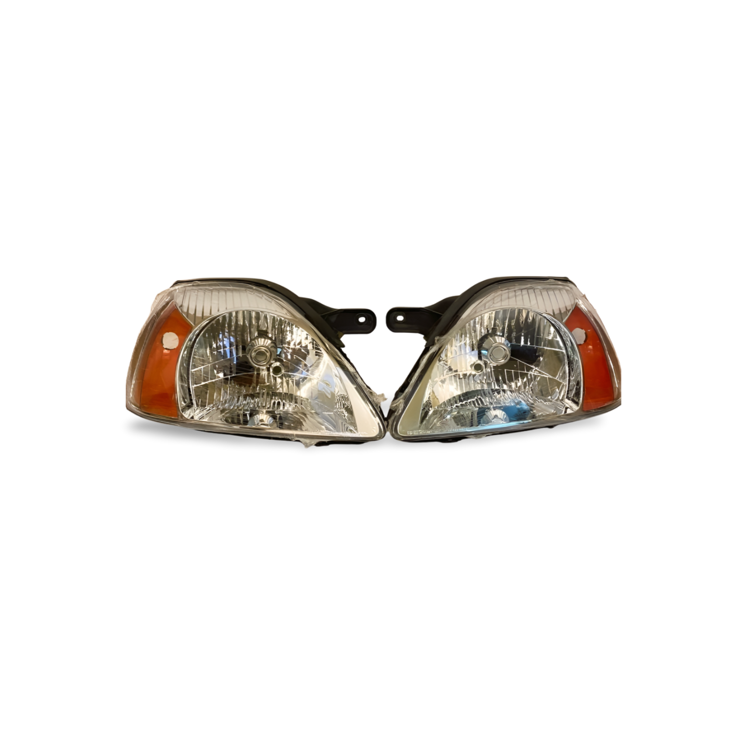 Right front headlight set view - polycarbonate lens