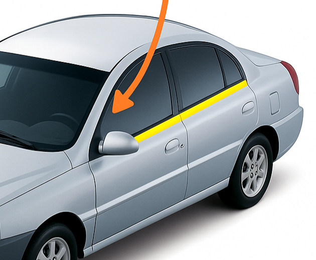 آبگیر ریو سمت راننده جلو چپ زه آبگیر