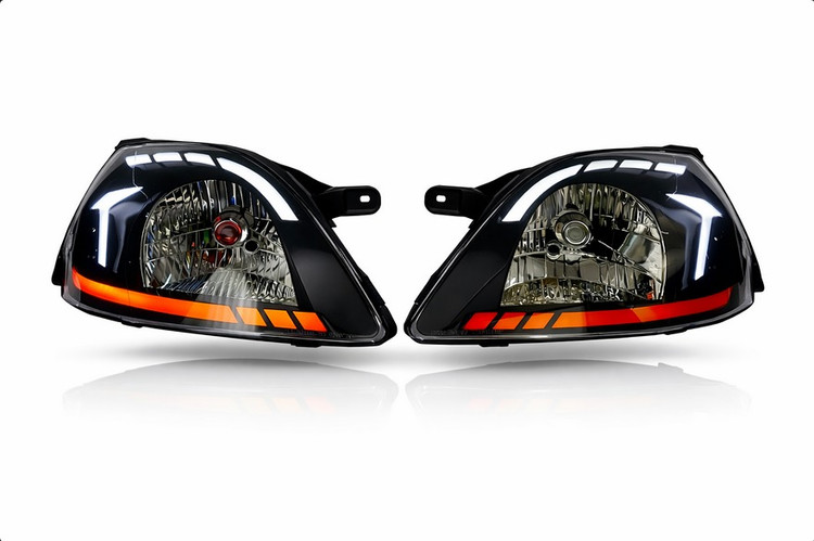 راغ جلو اسپرت کیا ریو جفت چپ و راست نمای روبهرو روی پسزمینه سفید